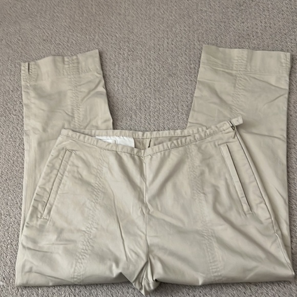 NIKE Golf Dri-Fit khaki ankle cotton blend flat front women’s pants Sz 8 M - Picture 5 of 10